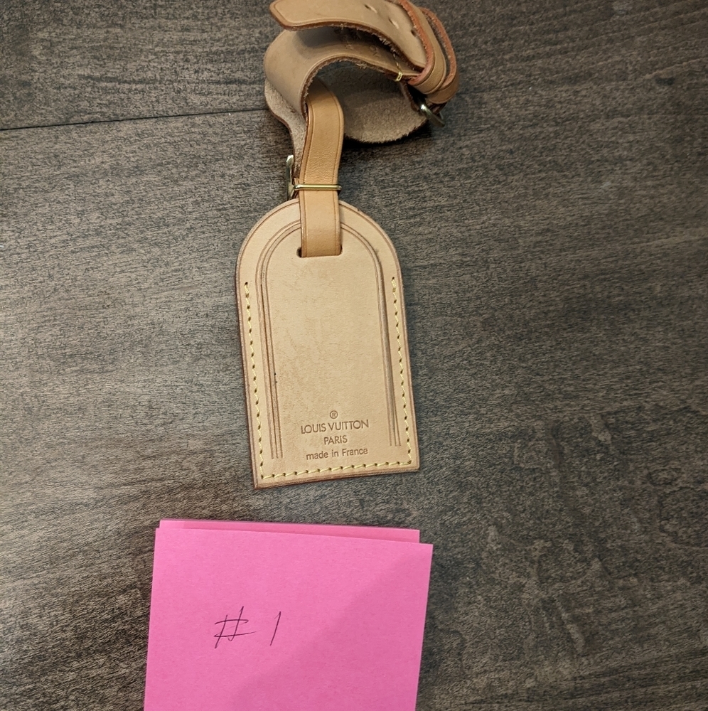 LV luggage tag and strap set #1